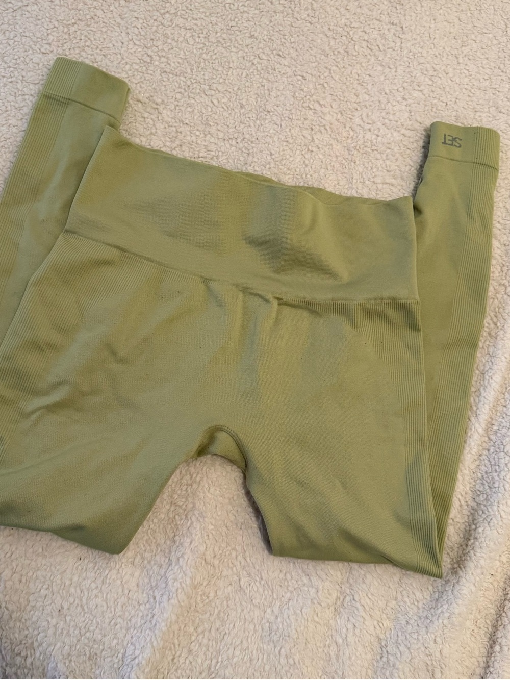 Set Active Green Olive Leggings size Large